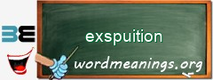 WordMeaning blackboard for exspuition